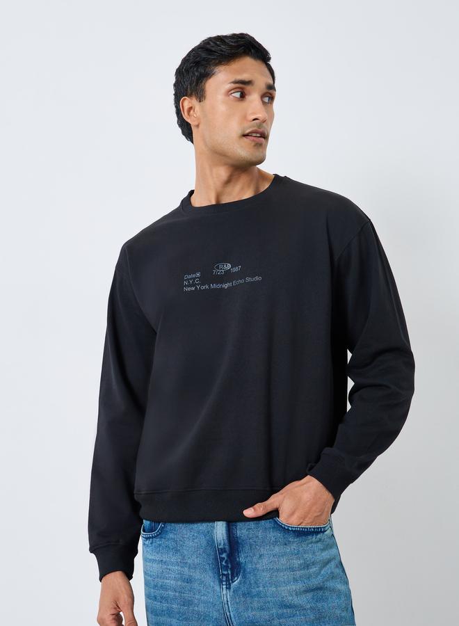 ستايلي سويت شيرت بطبعة بليسمنت - Image 1